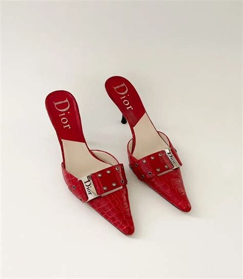 dior red slippers